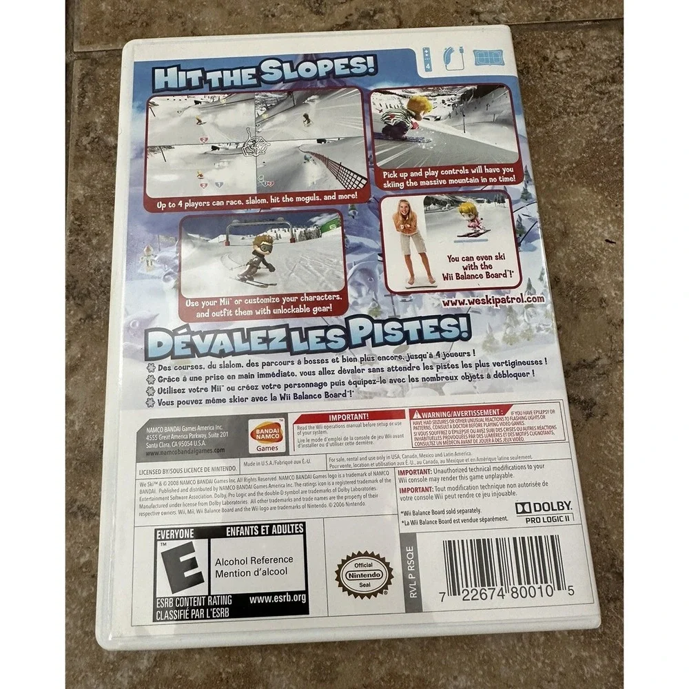 Nintendo Wii, WE SKI 2008 Complete W/ Manuel